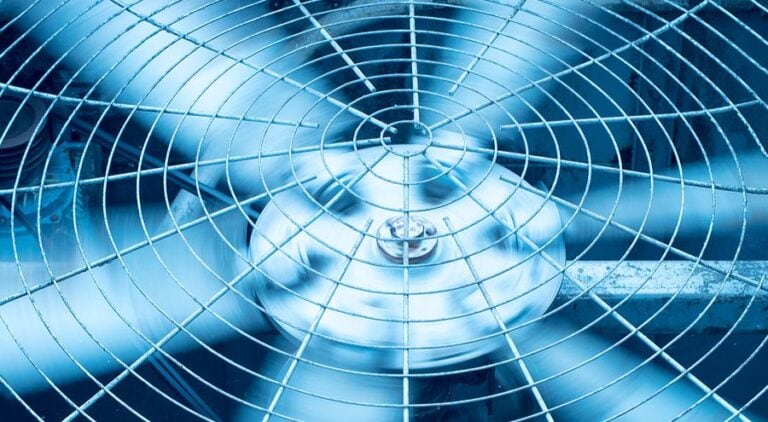 Close Up Image Of Air Conditioning Fan